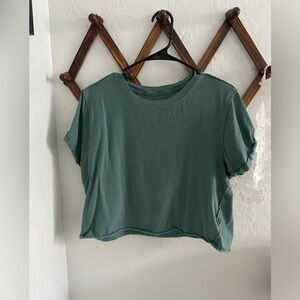 We the Free Cropped tee, Teal color